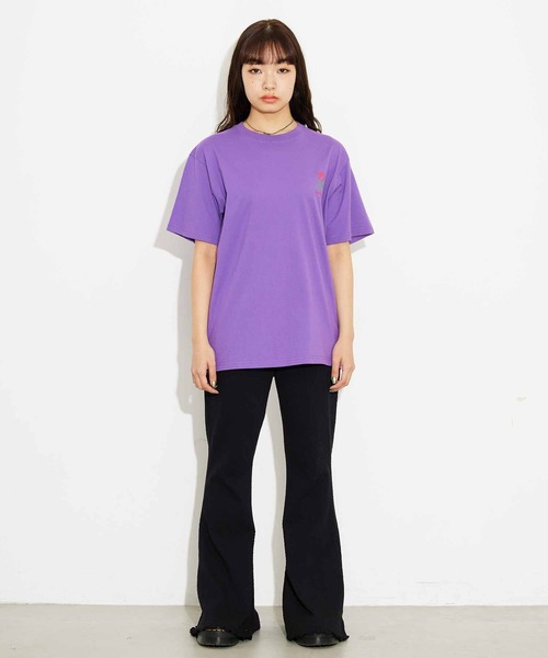 X-girl(エックスガール)の「LETTUCE EDGE FLARE EASY PANTS/フレアパンツ ウエストゴムパンツ カラーパンツ イージーパンツ(その他パンツ・レディース・ピンク/ライトグリーン/ブラック・M/S)」の21枚目の写真