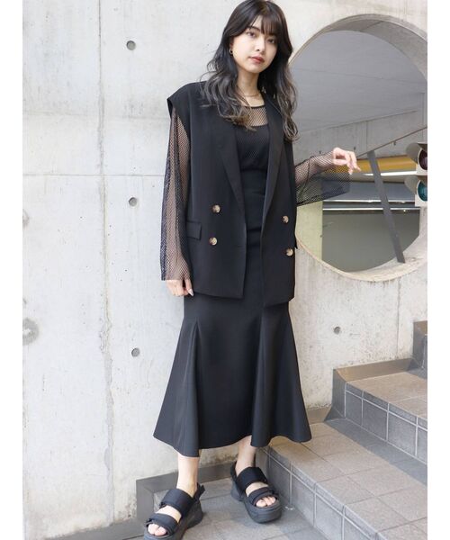 MURUA（ムルーア）の「ルーズメッシュトップス（Tシャツ/カットソー・レディース・ホワイト/ブラック・FREE）」の11枚目の写真