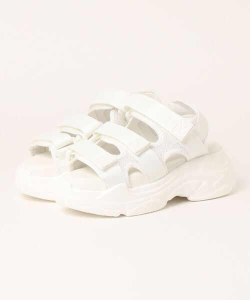 clear（クリア）の「厚底スポーツサンダル ≪2022SS新作≫（その他シューズ・レディース・ホワイト/ブラック・L/M）」の2枚目の写真
