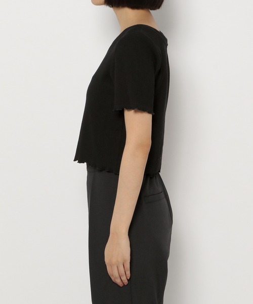 PAGEBOY(ページボーイ)の「テレコメローコンパクトTシャツ(Tシャツ/カットソー・レディース・ブラック/オフホワイト/ロイヤルブルー/グレイッシュベージュ・FREE)」の19枚目の写真