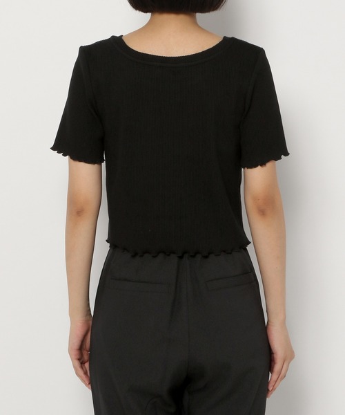PAGEBOY(ページボーイ)の「テレコメローコンパクトTシャツ(Tシャツ/カットソー・レディース・ブラック/オフホワイト/ロイヤルブルー/グレイッシュベージュ・FREE)」の13枚目の写真