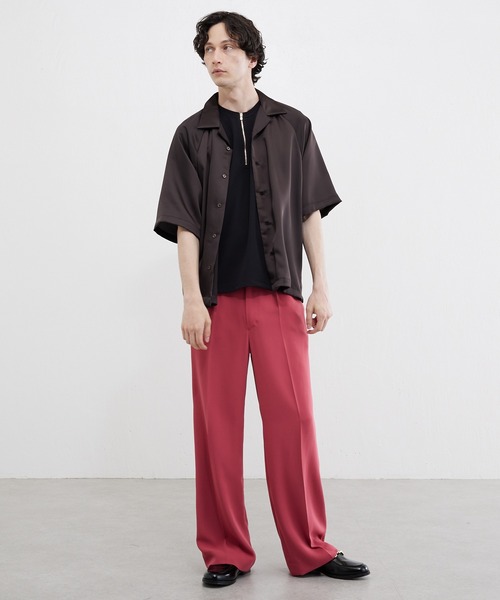 Lui's（ルイス）の「半袖ハーフZIPカットソー（Tシャツ