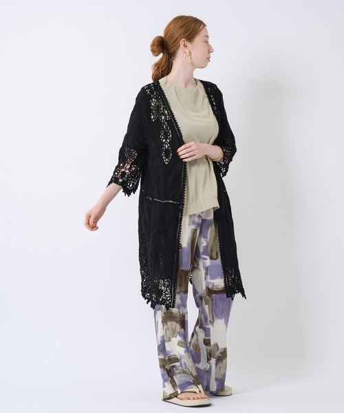 Paradise Picnic（パラダイスピクニック）の「Lallia Mu オーバーブラウス（シャツ/ブラウス・レディース・ブラック/ピンク/グリーン・FREE）」の6枚目の写真