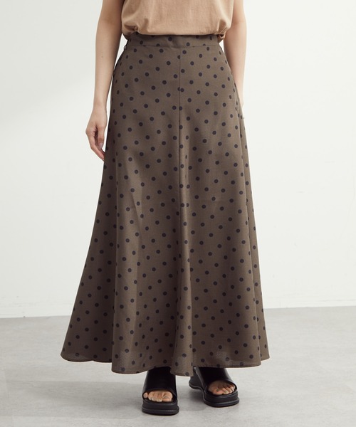 Sugar spoon（シュガースプーン）の「・SUGAR SPOON ドットマーメイドスカート（スカート・レディース・チャコールグレー/カーキ/サックスブルー・FREE）」の3枚目の写真