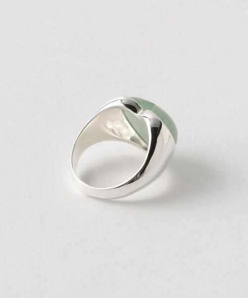 Steven Alan（スティーブンアラン）の「＜ANNIKA INEZ＞HEART RING LARGE AVENTURINE/リング（リング・レディース・シルバー・6）」の2枚目の写真