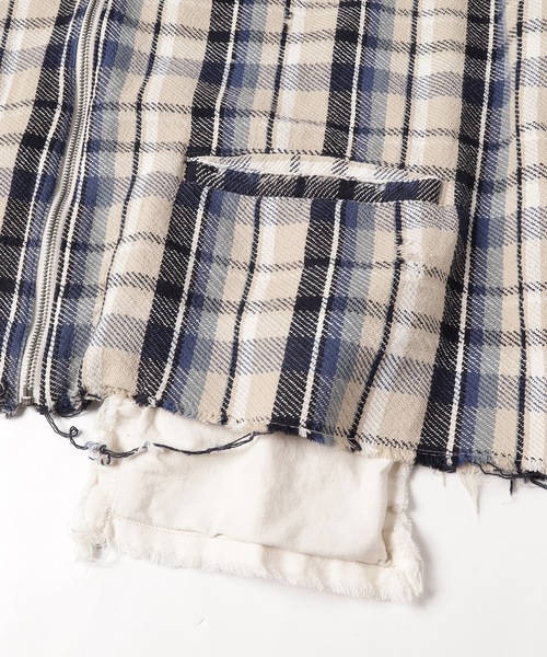 Jieda（ジエダ）の「DAMAGE FLANNEL HOOD SHIRT（シャツ