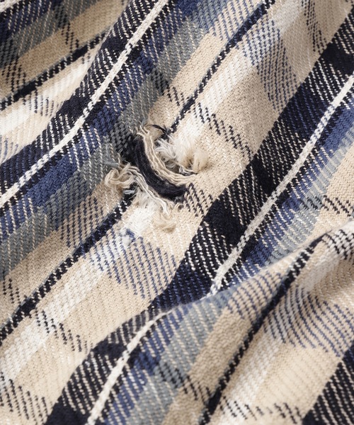 JieDa ジエダ 23SS DAMAGE FLANNEL HOOD SHIRT JieDa ジエダ 23SS DAMAGE FLANNEL HOOD SHIRT