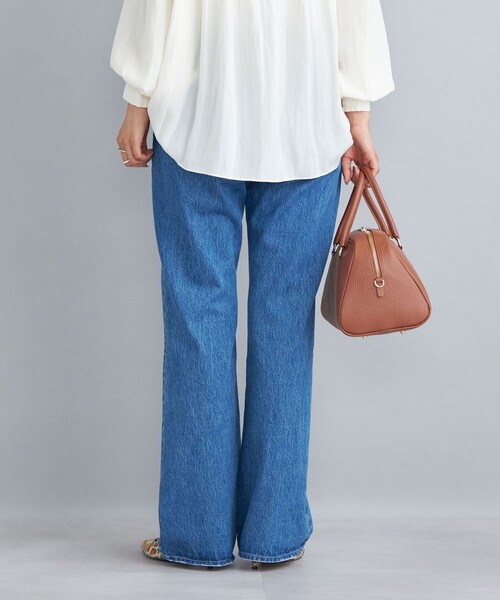 SHIPS(シップス)の「〈洗濯機可能〉11.5oz デニムセミフレアパンツ◆(デニムパンツ・レディース・ブルー/ネイビー・SMALL/MEDIUM/LARGE)」の16枚目の写真