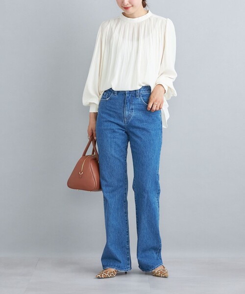 SHIPS(シップス)の「〈洗濯機可能〉11.5oz デニムセミフレアパンツ◆(デニムパンツ・レディース・ブルー/ネイビー・SMALL/MEDIUM/LARGE)」の18枚目の写真