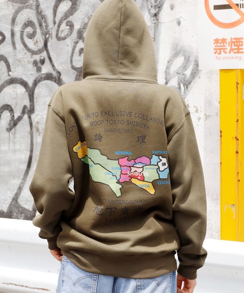 LONELY/論理（ロンリー）の「【ROOPTOKYO別注】LONELY(論理)/ロンリー TOKYO SOUVENIR HOODY プルオーバーパーカー（パーカー・レディース・ブラック/ホワイト/ダークグリーン・M/XXL/L/XL）」の16枚目の写真