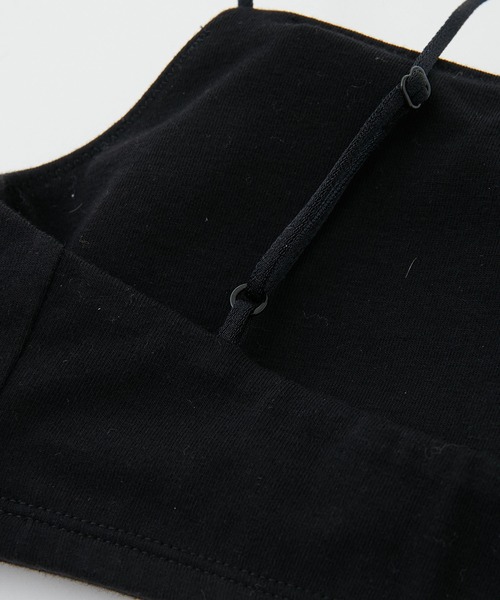 GALLARDAGALANTE(ガリャルダガランテ)の「【La nature linge】ベア天竺キャミソールブラ(ブラジャー・レディース・ホワイト/ブラック・1/0)」の10枚目の写真