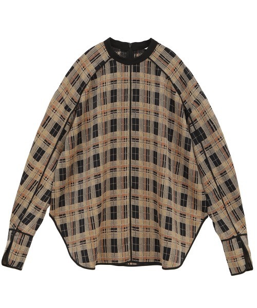 CLANE(クラネ)の「CHECK PIPING TOPS(その他トップス・レディース・ベージュ/ネイビー・1/2)」の9枚目の写真