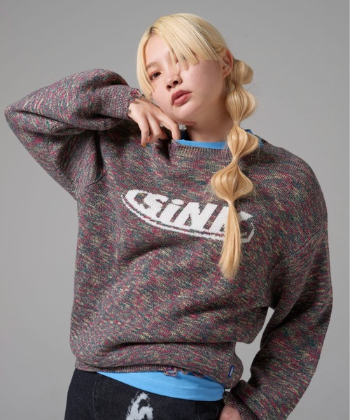 SINK kotohayokozawa(シンク コトハヨコザワ)の「MULTICOLOR DAMAGED KNIT(ニット/セーター・レディース・バーガンディー/イエロー/ブルー・M/L)」の3枚目の写真