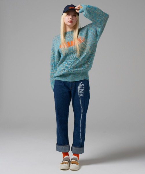 SINK kotohayokozawaシンクコトハヨコザワ ニット セール】MULTICOLOR DAMAGED KNIT（ニット/セーター）｜SINK