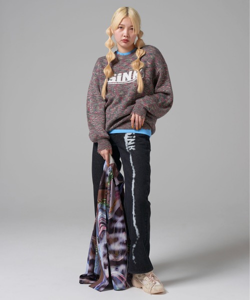 SINK kotohayokozawa(シンク コトハヨコザワ)の「MULTICOLOR DAMAGED KNIT(ニット/セーター・レディース・バーガンディー/イエロー/ブルー・M/L)」の7枚目の写真