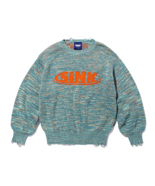 ニット・セーター IONSEOUL Damage Golgi Knit セール】MULTICOLOR DAMAGED KNIT(ニット/セーター)|SINK