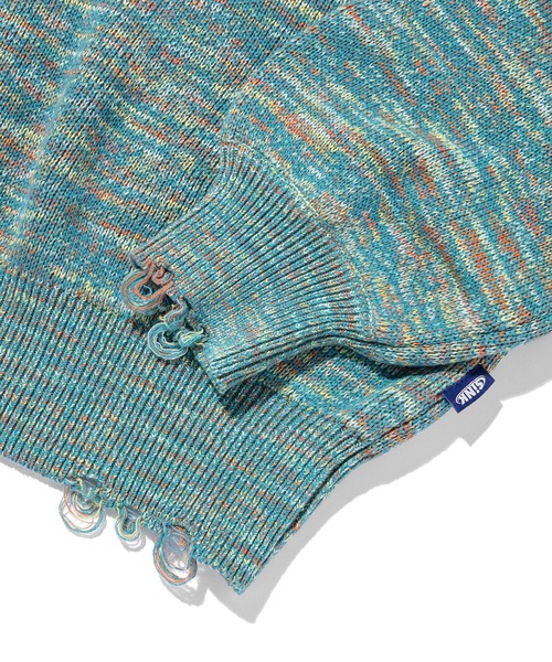 SINK kotohayokozawa(シンク コトハヨコザワ)の「MULTICOLOR DAMAGED KNIT(ニット/セーター・レディース・バーガンディー/イエロー/ブルー・M/L)」の18枚目の写真