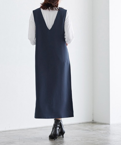 Pierrot（ピエロ）の「2wayジャンパースカート（ジャンパースカート・レディース・ブラック/ネイビー/モカ/ライトベージュ・M/L/PM）」の10枚目の写真