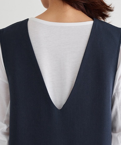 Pierrot（ピエロ）の「2wayジャンパースカート（ジャンパースカート・レディース・ブラック/ネイビー/モカ/ライトベージュ・M/L/PM）」の11枚目の写真