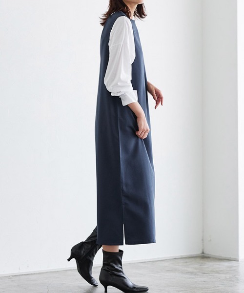 Pierrot（ピエロ）の「2wayジャンパースカート（ジャンパースカート・レディース・ブラック/ネイビー/モカ/ライトベージュ・M/L/PM）」の18枚目の写真