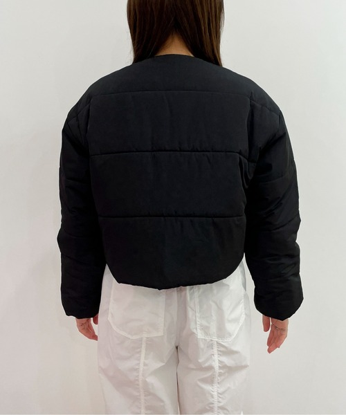 EPIMI E'PIMMY（エピミエピミー）の「マフラーセット中綿ブルゾン（ダウンジャケット/コート・レディース・アイボリー/ブラック・MEDIUM）」の8枚目の写真