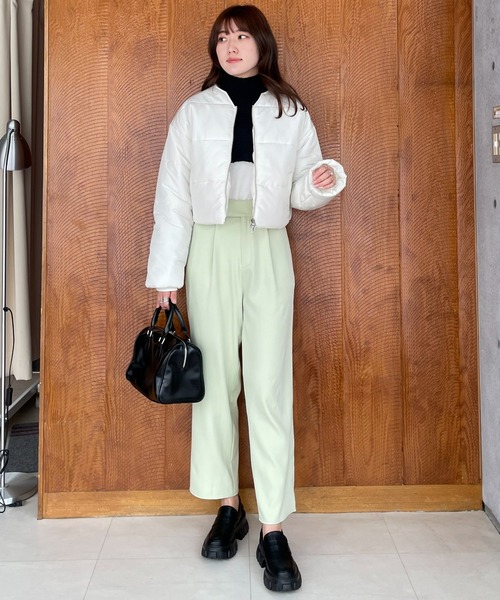 EPIMI E'PIMMY（エピミエピミー）の「マフラーセット中綿ブルゾン（ダウンジャケット/コート・レディース・アイボリー/ブラック・MEDIUM）」の16枚目の写真