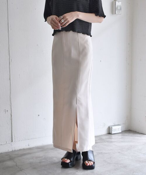 RETRO GIRL（レトロガール）の「スリットナローSK（スカート・レディース・ブラック/レッド/ナチュラル/ブラウン系その他2・FREE）」の3枚目の写真