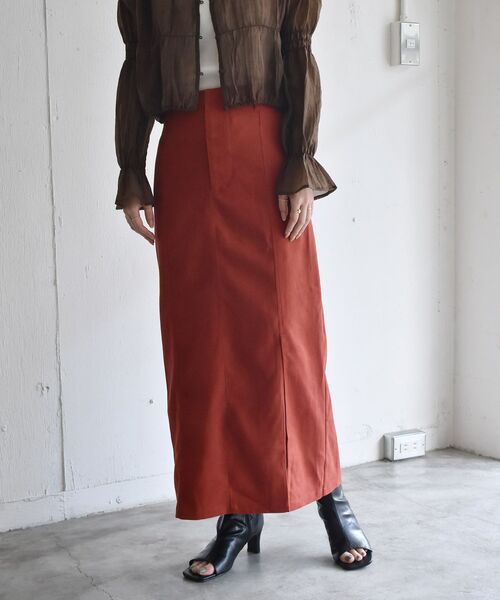 RETRO GIRL（レトロガール）の「スリットナローSK（スカート・レディース・ブラック/レッド/ナチュラル/ブラウン系その他2・FREE）」の4枚目の写真