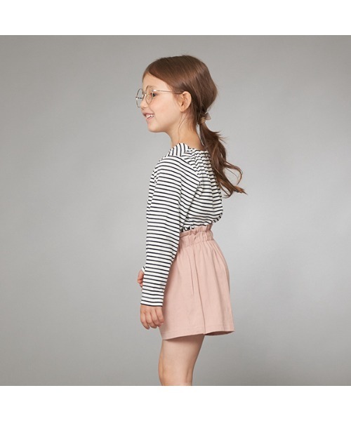 Lycee mine（リセマイン）の「フライスボーダースカラップTシャツ＆ストレッチキュロットパンツ（その他トップス・キッズ・ネイビー/ピンク/ミント/ベージュ系・110cm/100cm/120cm/130cm/150cm/140cm）」の10枚目の写真