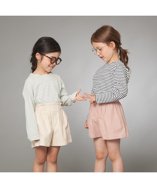 Lycee mine（リセマイン）の「フライスボーダースカラップTシャツ＆ストレッチキュロットパンツ（その他トップス・キッズ・ネイビー/ピンク/ミント/ベージュ系・110cm/100cm/120cm/130cm/150cm/140cm）」の12枚目の写真