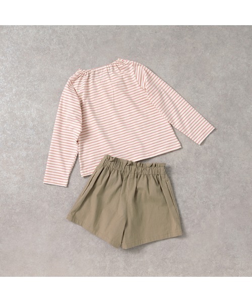 Lycee mine（リセマイン）の「フライスボーダースカラップTシャツ＆ストレッチキュロットパンツ（その他トップス・キッズ・ネイビー/ピンク/ミント/ベージュ系・110cm/100cm/120cm/130cm/150cm/140cm）」の13枚目の写真