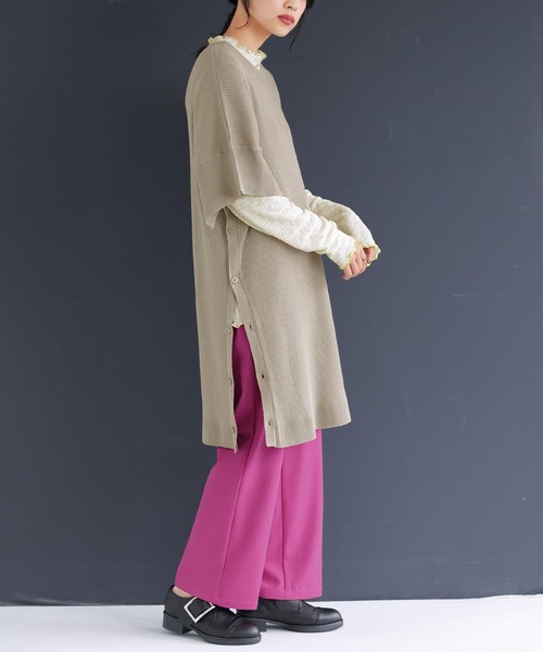 osharewalker（オシャレウォーカー）の「【廃盤】『裏微起毛センタープレスパンツ』（その他パンツ・レディース・ブルーパープル/ブラウン/グリーン/ピンク/ブラック・1/2）」の12枚目の写真