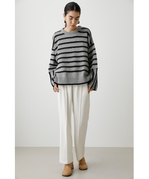 crie conforto(クリーコンフォルト)の「ビューティーストレートパンツ(スラックス・レディース・ブラック/ネイビー/キナリ・SMALL/MEDIUM/LARGE)」の13枚目の写真