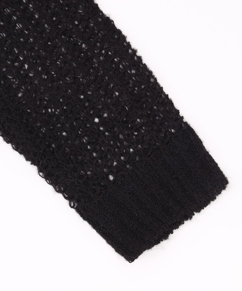 WC（ダブル シー）の「カラーメッシュニット（ニット/セーター・レディース・ホワイト/ブラック/パープル/オレンジ/グリーン・FREE）」の21枚目の写真