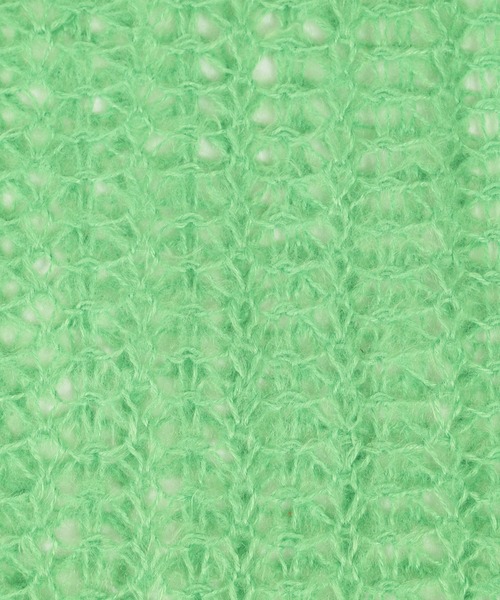 WC（ダブル シー）の「カラーメッシュニット（ニット/セーター・レディース・ホワイト/ブラック/パープル/オレンジ/グリーン・FREE）」の9枚目の写真