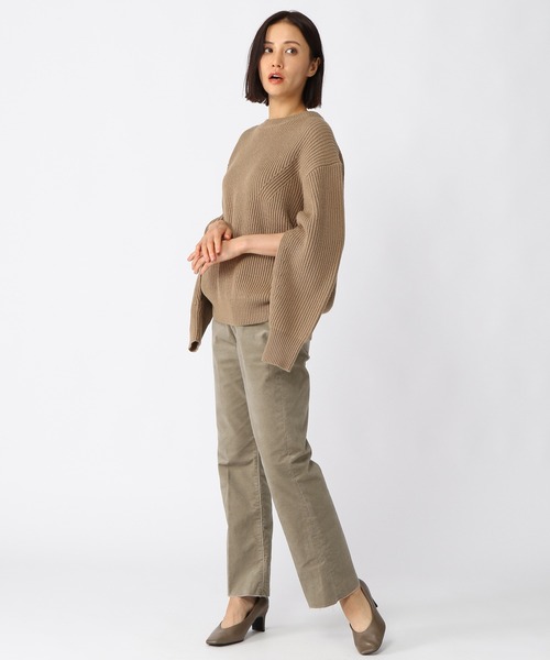 BARNYARDSTORM(バンヤードストーム)の「BARNYARDSTORM / スリーブスリットニット(ニット/セーター・レディース・ブラック/ベージュ・0/1)」の17枚目の写真