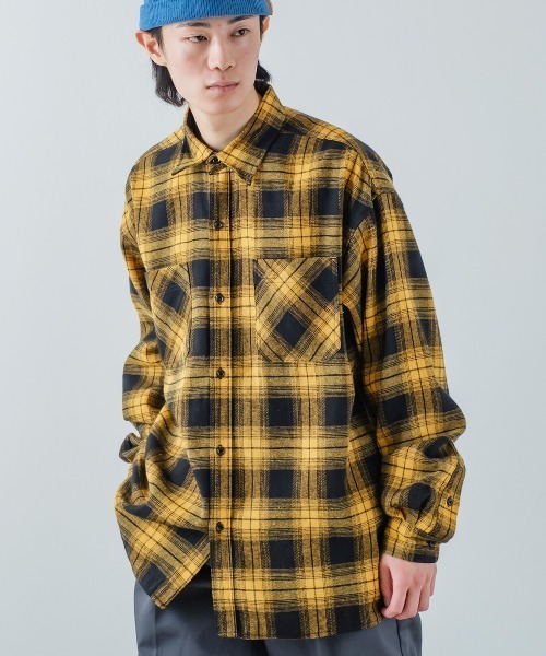 improves（インプローブス）の「レギュラーサイズ オンブレチェックシャツ（シャツ/ブラウス・メンズ・レッド/ホワイト/グリーン/イエロー・X-LARGE/LARGE/MEDIUM）」の4枚目の写真