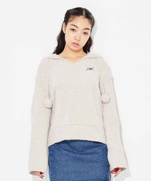 X-girl | SKIPPER KNIT HOODIE(ニット/セーター)