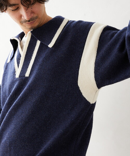 JOURNAL STANDARD relume(ジャーナルスタンダード レリューム)の「CALIFORNIA SAILOR カラーニット(ニット/セーター・メンズ・チャコールグレー/ネイビー/ブラウン・MEDIUM/LARGE)」の10枚目の写真