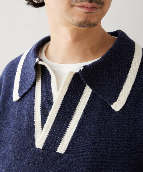 JOURNAL STANDARD relume(ジャーナルスタンダード レリューム)の「CALIFORNIA SAILOR カラーニット(ニット/セーター・メンズ・チャコールグレー/ネイビー/ブラウン・MEDIUM/LARGE)」の12枚目の写真