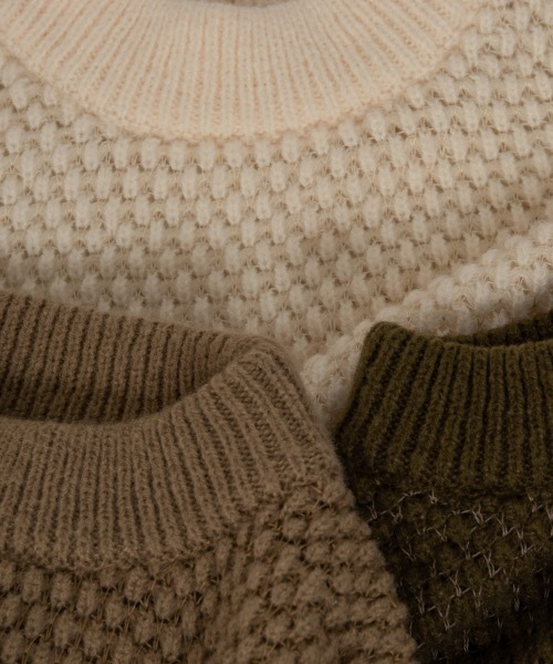 lawgy(ラウジー)の「grain pattern knit(ニット/セーター・レディース・グリーン/アイボリー/ベージュ系その他・FREE)」の18枚目の写真