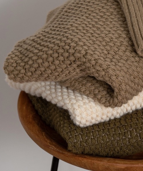 lawgy(ラウジー)の「grain pattern knit(ニット/セーター・レディース・グリーン/アイボリー/ベージュ系その他・FREE)」の6枚目の写真