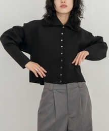 ハイネックアソートボタンカーディガン