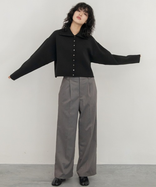 ハイネックアソートボタンカーディガン（カーディガン/ボレロ