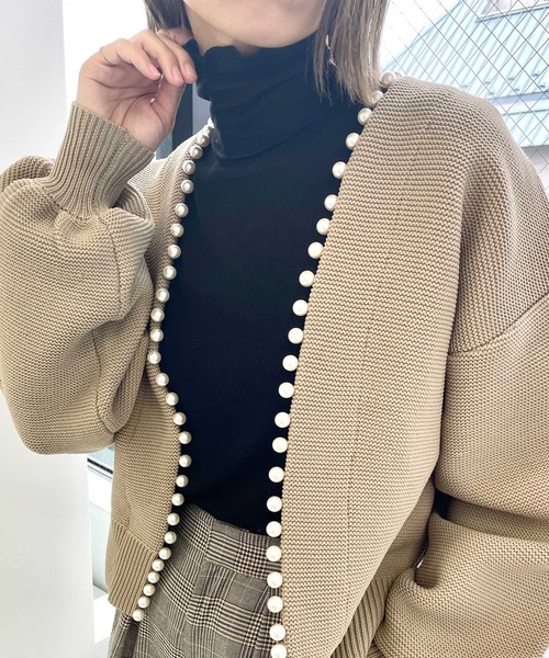 MLI'A（エムリア）の「ハイネックメロウトップス（Tシャツ/カットソー・レディース・オフホワイト/ブラック/ブラウン/ピンク・M）」の2枚目の写真