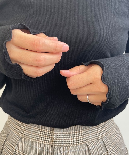 MLI'A（エムリア）の「ハイネックメロウトップス（Tシャツ/カットソー・レディース・オフホワイト/ブラック/ブラウン/ピンク・M）」の22枚目の写真