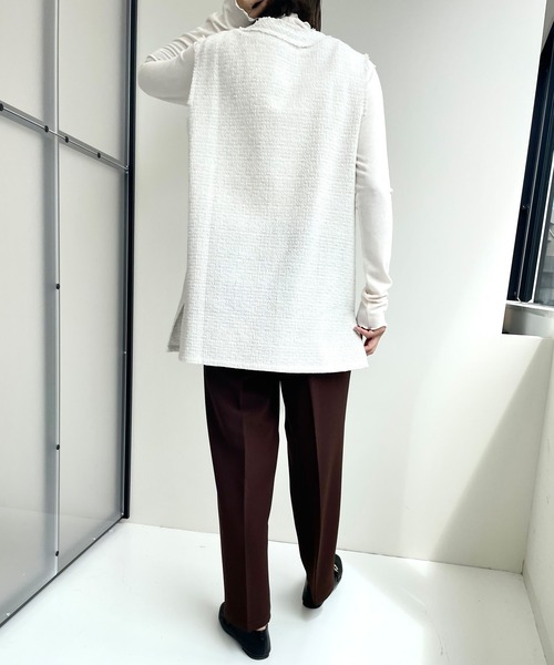 MLI'A（エムリア）の「ハイネックメロウトップス（Tシャツ/カットソー・レディース・オフホワイト/ブラック/ブラウン/ピンク・M）」の8枚目の写真