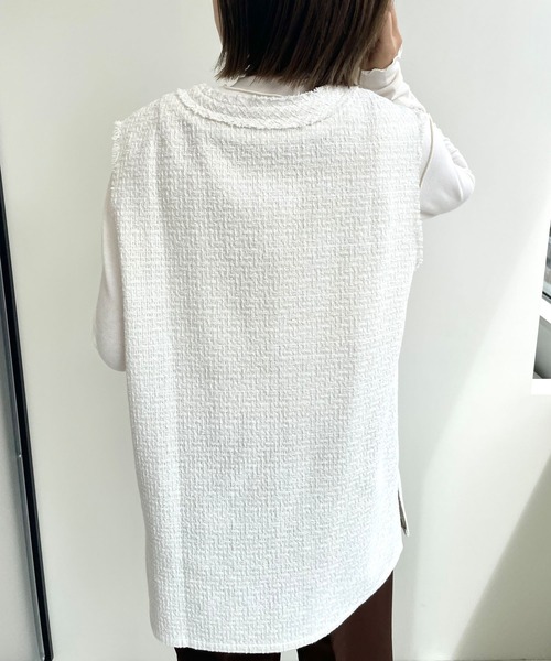 MLI'A（エムリア）の「ハイネックメロウトップス（Tシャツ/カットソー・レディース・オフホワイト/ブラック/ブラウン/ピンク・M）」の9枚目の写真