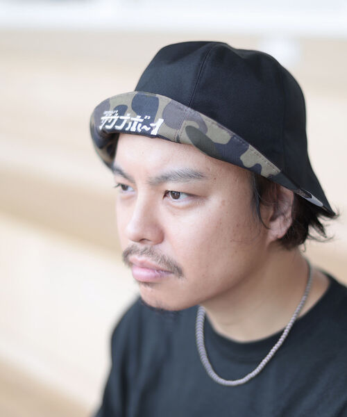 B:MING by BEAMS（ビーミングバイビームス）の「サウナボーイ × B:MING by BEAMS / 別注 サウナハット（ハット・メンズ・ブラック/ベージュ・FREE）」の3枚目の写真