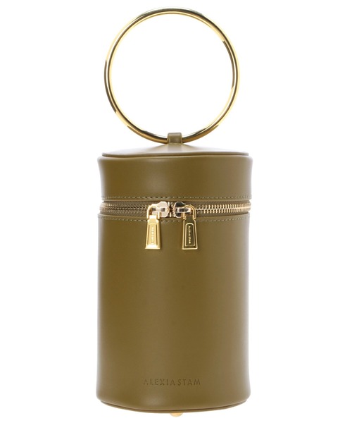 ALEXIA STAM(アリシアスタン)の「Cylinder Eco Leather Bag /円柱フォルムバッグ(ハンドバッグ・レディース・ブラック/カーキ/アイボリー・FREE)」の6枚目の写真